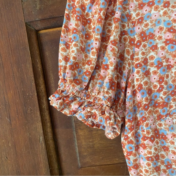 Mi Ami Red and Blue Floral Dress - Picture 3 of 8